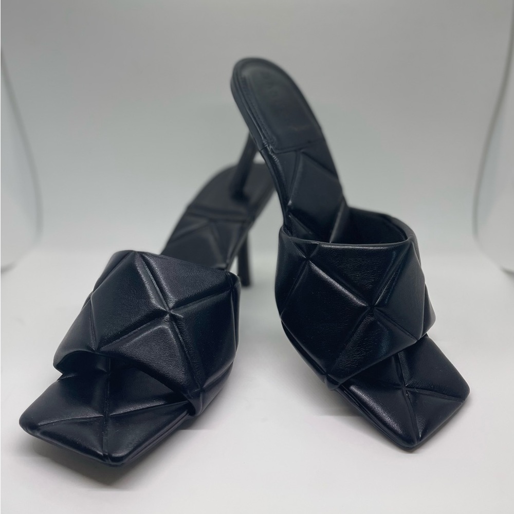 Bamboo Black mules size 8, new with box